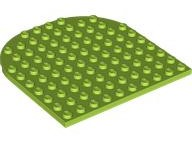Plate 10 x 10 with Rounded End in Lime