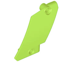Technic Panel Curved 5 x 7 Parallelogram Right in Lime