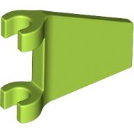 Flag 2 x 2 Trapezoid with Flared Area between Clips in Lime