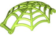 Insect Accessory, Spider Web, Dome Shaped with Bar, Clips in Lime