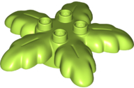 Duplo Plant Tree Leaves 6 x 6 x 1 with 4 Top Studs in Lime