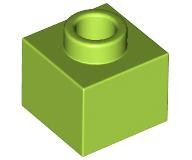 Plate 1 x 1 x 2/3 with Open Stud in Lime