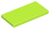 Tile 2 x 4 with Groove in Lime