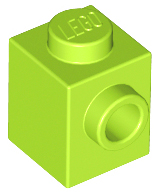 Brick Special 1 x 1 with Stud on 1 Side in Lime