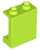 Panel 1 x 2 x 2 [Side Supports / Hollow Studs] in Lime