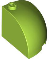 Brick Round Corner 3 x 3 x 2 Dome Top in Lime