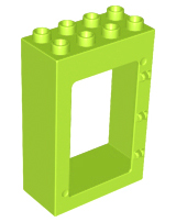Duplo Door Frame 2 x 4 x 5 in Lime