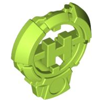 Large Figure Chest Badge with 'H' Hero Factory Logo Design in Lime