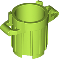 Trash Can with 4 Cover Holders in Lime