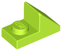 Brick Sloped 45° 2 x 1 with 2/3 Cutout [Original Version] in Lime