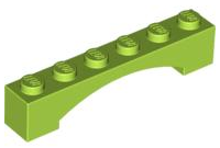 Brick Arch 1 x 6 Raised Arch in Lime