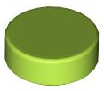 Tile Round 1 x 1 in Lime