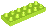 Duplo Plate 2 x 6 in Lime