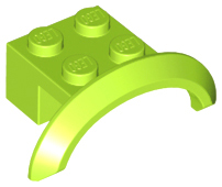 Wheel Arch, Mudguard 4 x 2 1/2 x 1 in Lime