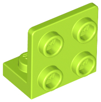 Bracket 1 x 2 - 2 x 2 Inverted in Lime