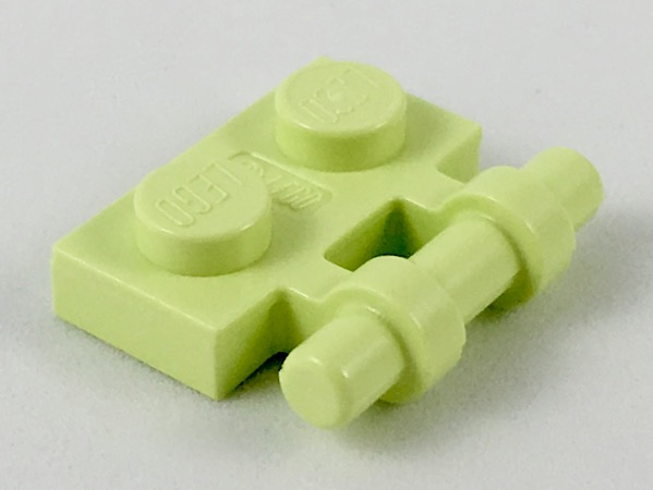 Plate Special 1 x 2 Side Handle [Free Ends] in Light Lime