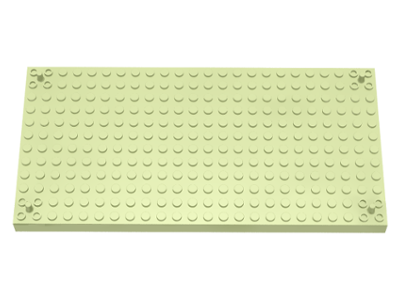 Brick Special 12 x 24 with 4 Corner Pegs in Light Lime
