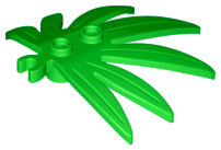 Plant, Leaves 6 x 5 Swordleaf with Clip [Thick Open O Clip] in Bright Green