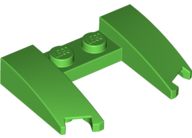 Brick Wedged, Curved 3 x 4 x 2/3 Cutout in Bright Green
