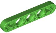 Technic Beam 1 x 5 Thin with Axle Holes on Ends in Bright Green