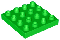 Duplo Plate 4 x 4 in Bright Green