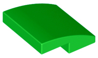 Brick Curved 2 x 2 x 2/3 in Bright Green