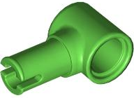 Technic Pin Connector Hub with 1 Pin with Friction Ridges Lengthwise [Centered Friction Ridge] in Bright Green