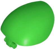 Large Figure Shoulder Cover, Armor, Round, Smooth with Bar in Bright Green