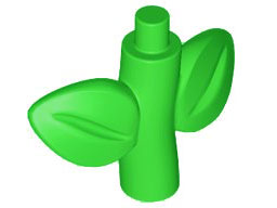 Plant, Vine Stem with 2 Leaves in Bright Green