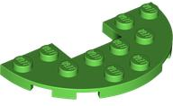 Plate Round Half 3 x 6 with 1 x 2 Cutout in Bright Green
