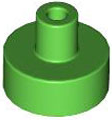Tile Special Round 1 x 1 with Hollow Bar in Bright Green