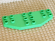 Duplo Plate 8 x 3 without Corners (Airplane Wings) in Bright Green