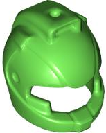 Helmet Space with Air Intakes and Hole on Top in Bright Green