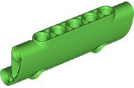 Technic Panel Curved 7 x 3 with 2 Pin Holes through Panel Surface in Bright Green