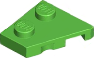 Wedge Plate 2 x 2 Left in Bright Green