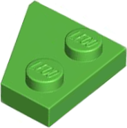 Wedge Plate 2 x 2 Right in Bright Green