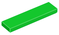 Tile 1 x 4 with Groove in Bright Green