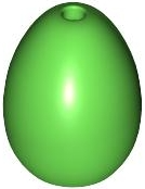 Food Egg with 1.5mm Hole [Plain] in Bright Green