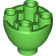 Brick Round 2 x 2 x 1 1/3 Inverted in Bright Green