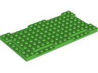 Plate Special 8 x 16 x 2/3 with Six Recessed Edges in Bright Green