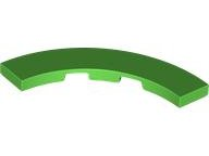 Tile 4 x 4 Curved, Macaroni in Bright Green