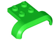 Wheel Arch, Mudguard 3 x 4 with 2 x 2 Plate in Bright Green