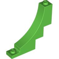 Brick Curved 1 x 5 x 4 Inverted in Bright Green