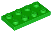 Plate 2 x 4 in Bright Green