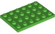 Plate 4 x 6 in Bright Green