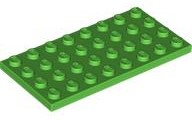 Plate 4 x 8 in Bright Green