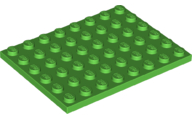 Plate 6 x 8 in Bright Green