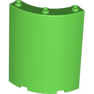 Panel 4 x 4 x 6 Quarter Cylinder in Bright Green