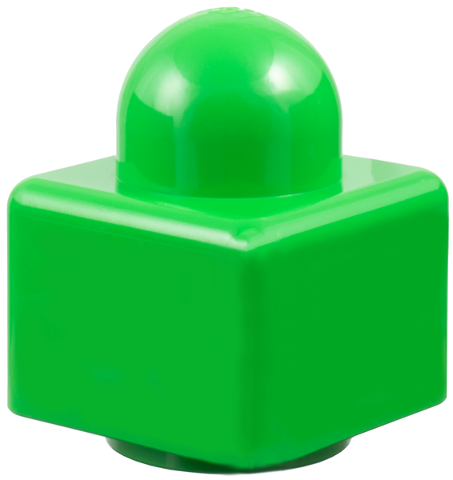 Primo Brick 1 x 1 in Bright Green