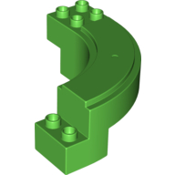 Duplo Road Section, Curve in Bright Green